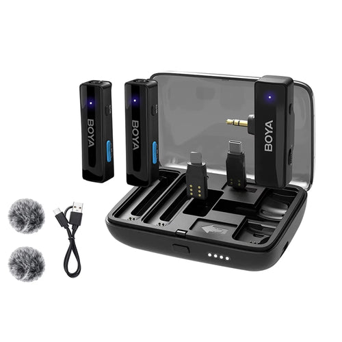 BOYA BOYALINK Wireless Lavalier Lapel Microphone for Iphone Android DSLR Camera Youtube Live Streaming Audio Recording for BOYA