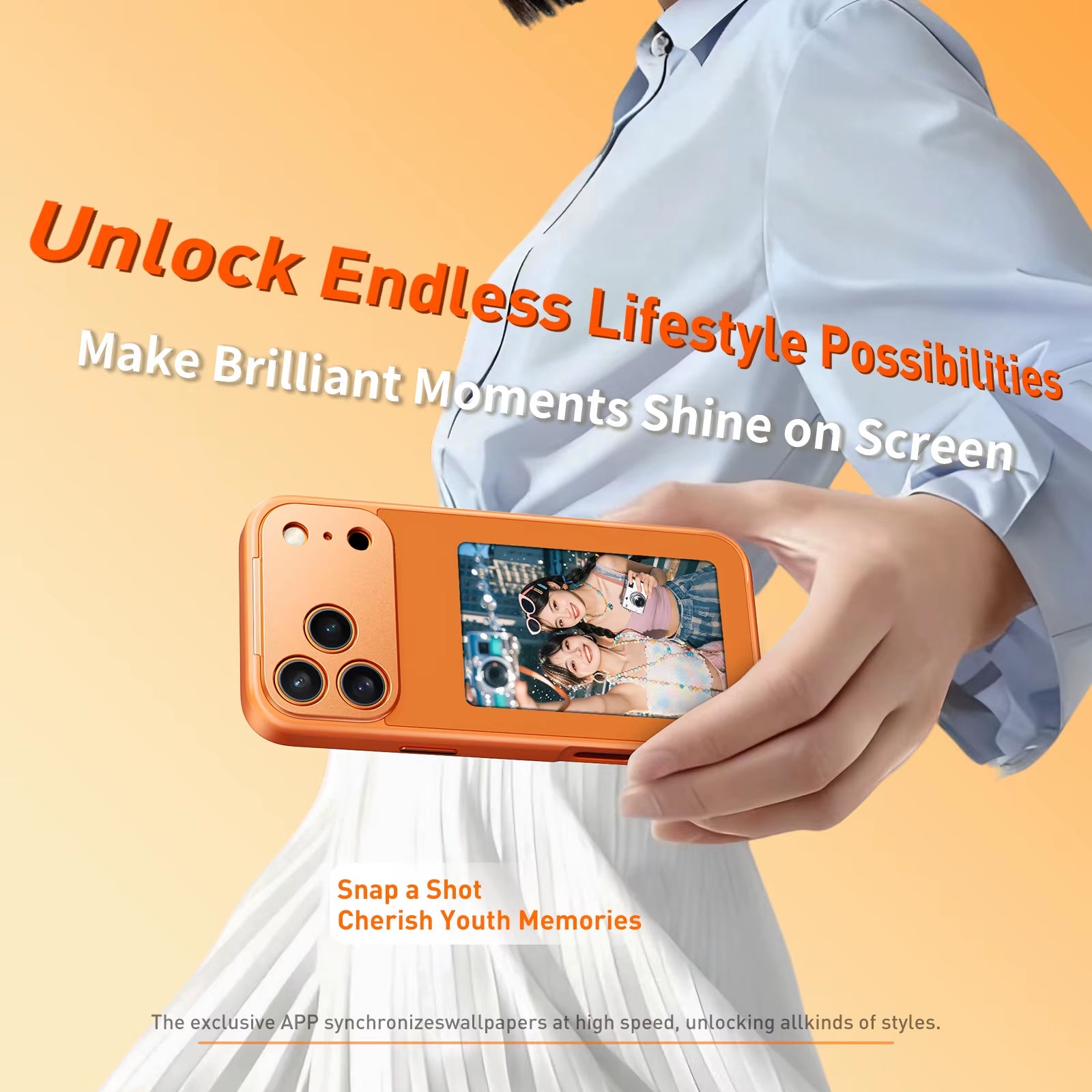 Cheap Custom Smart Nfc Color E-Ink Mobile Phone Case for Iphone 17 Pro Max Creative Phone Back Projection Diy Phone Case