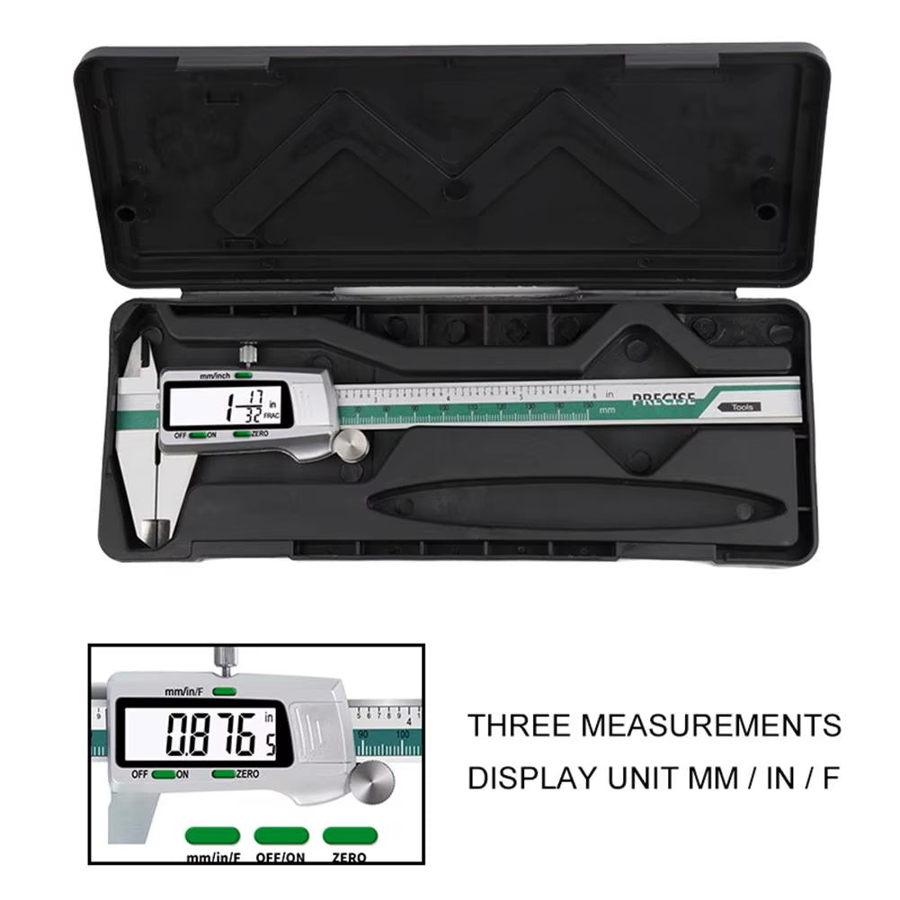ET50 150Mm Digital Caliper Fraction / MM / Inch 0.01Mm High Precision Vernier Caliper Gauge for Mechanical Components Measure