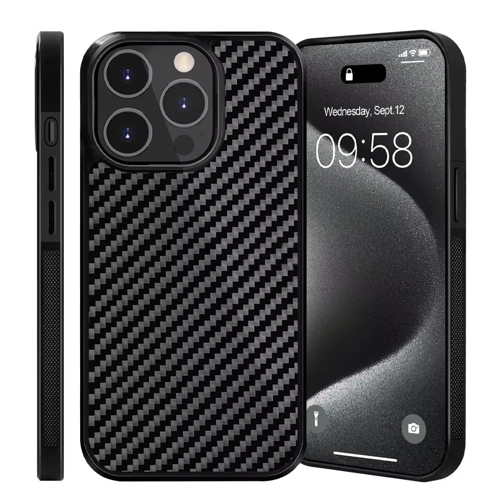 Real Forged Carbon Fiber+Tpu Phone Case for Iphone 17/17Pro Max/17Air/17Pro Max Carbon Case/16Pro and 14Pro Max/12Pro/11/13/15